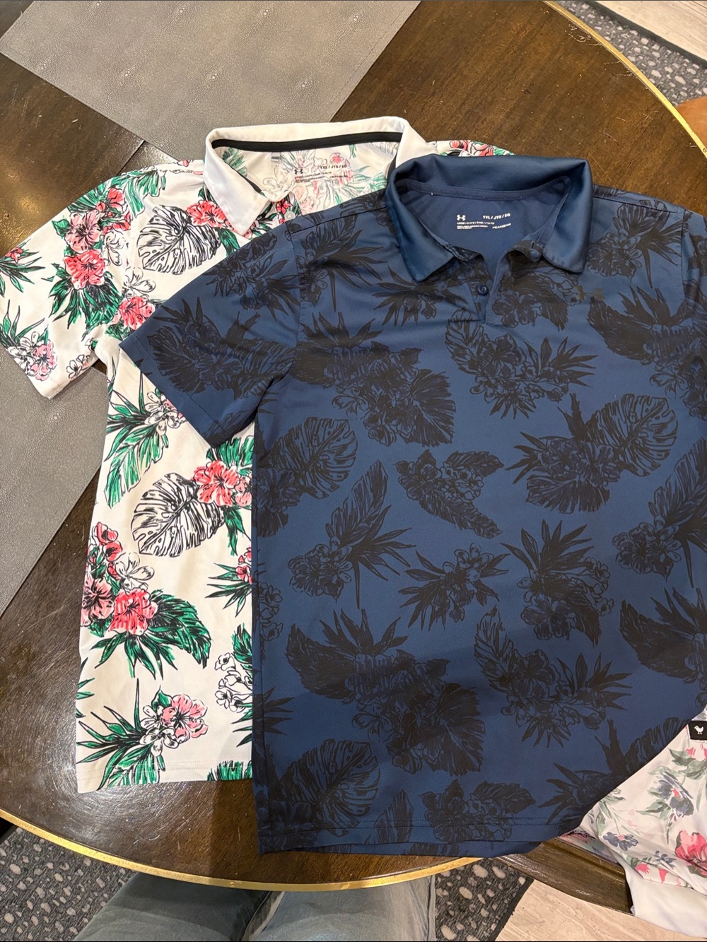 Under Armour TWO rare Floral-Print Polo